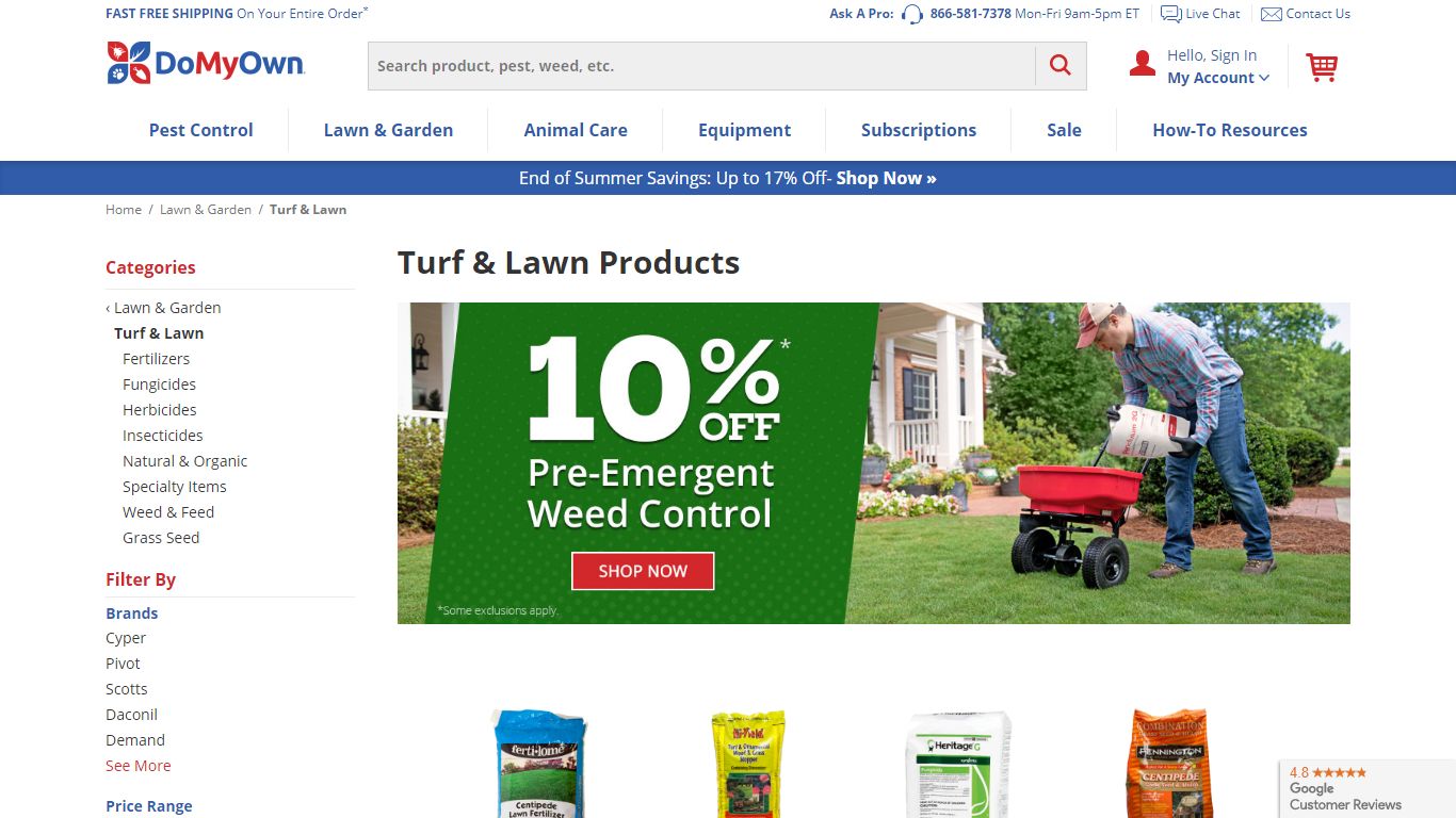 Turf & Lawn Products | Lawn Care Products | DoMyOwn.com